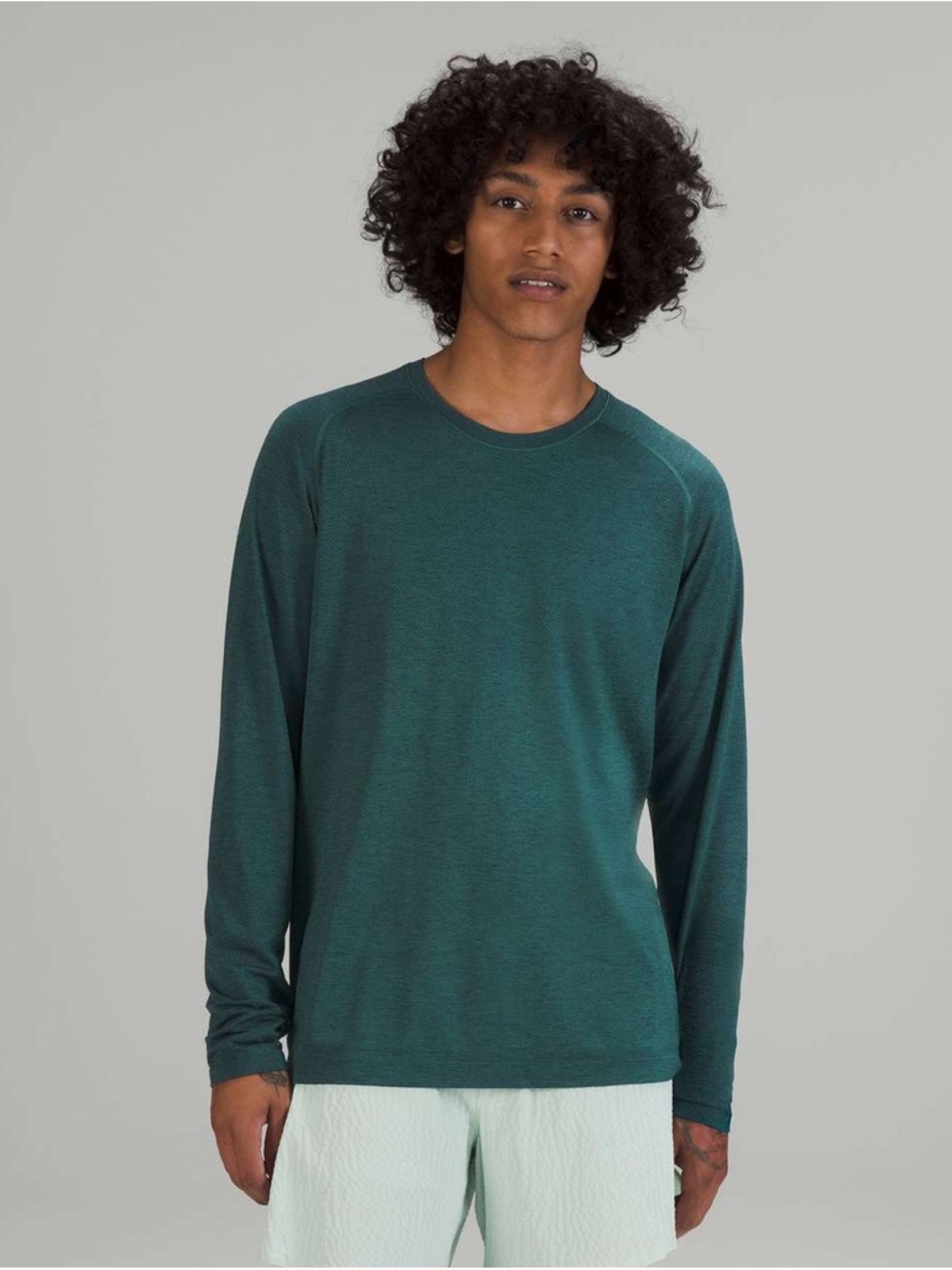 lululemon Metal Vent Tech Long Sleeve Shirt Men’s Large Heather Green